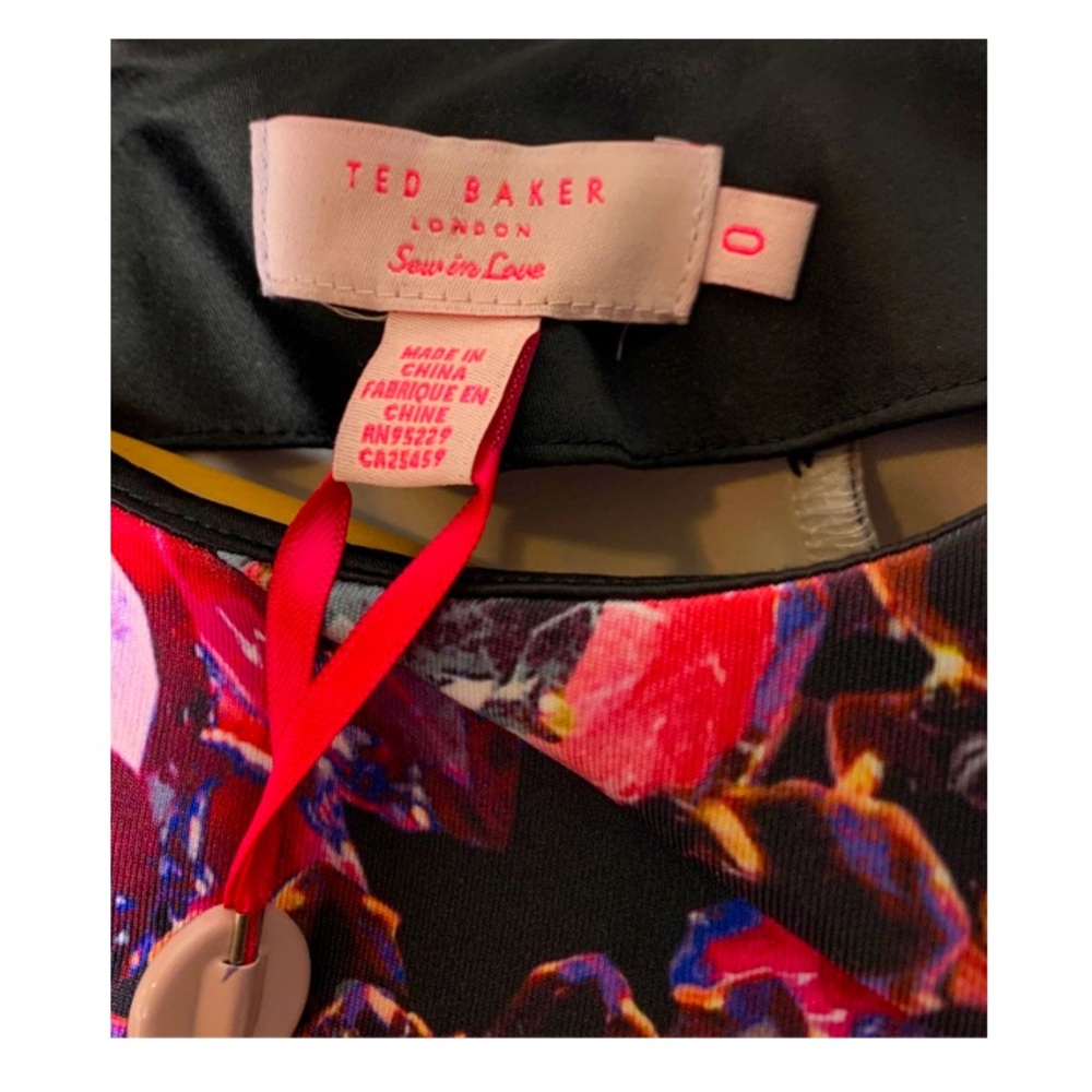 NEW!! Ted Baker Crystal Broach Skater Dress - Picture 7 of 10